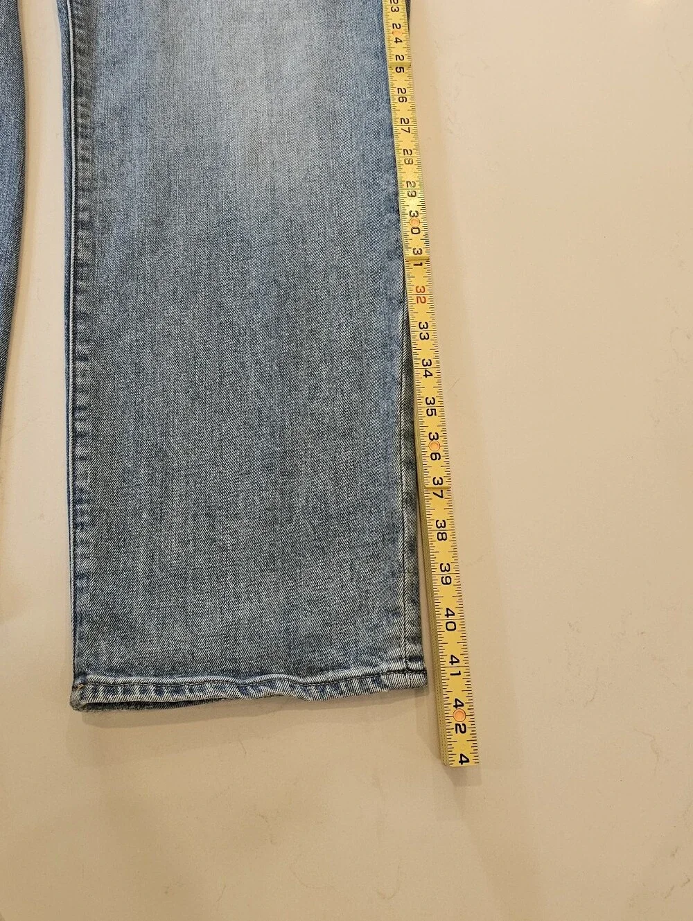 J.Crew Men’s 32T Classic Straight Light Wash Distressed Jeans